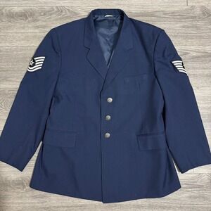 US Air Force Dress Blue Uniform Coat 44S Wool Blend Tech Sergeant Shade 1620